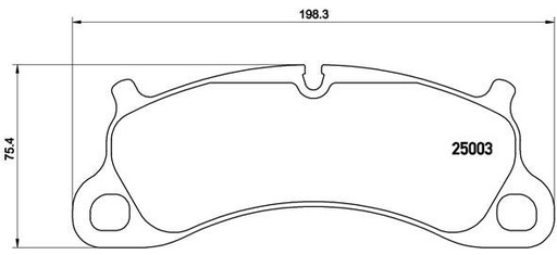 [P65025] BRAKE PADS FRONT BREMBO PORSCHE