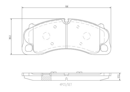 [P65045N] BRAKE PADS FRONT BREMBO CERAMIC PORSCHE
