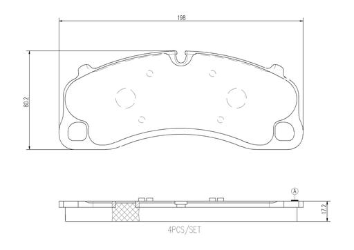 [P65048N] BRAKE PADS FRONT BREMBO CERAMIC PORSCHE