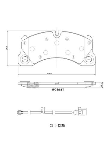 [P65049N] BRAKE PADS FRONT BREMBO CERAMIC PORSCHE