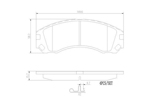 [P61089N] BRAKE PADS FRONT BREMBO CERAMIC PSA