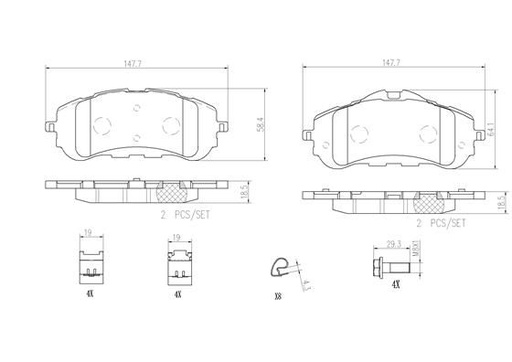 [P61120N] BRAKE PADS FRONT BREMBO CERAMIC PSA