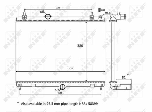 [58468] RADIATOR NRF PSA