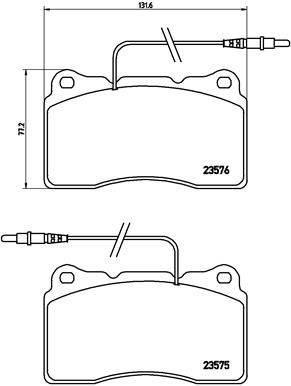 [P23082] BRAKE PADS FRONT BREMBO PSA (DNO)