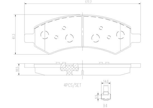 [P18013N] BRAKE PADS FRONT BREMBO CERAMIC RAM