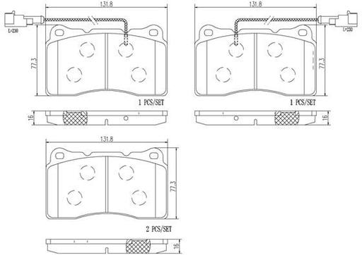 [P23078N] BRAKE PADS FRONT BREMBO CERAMIC RENAULT VOLVO ALFA