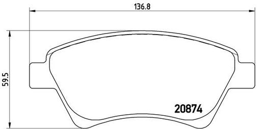 [P68034] BRAKE PADS FRONT BREMBO RENAULT (DNO)
