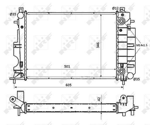 [53873] RADIATOR NRF SAAB