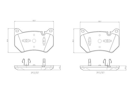 [P85181N] BRAKE PADS FRONT BREMBO CERAMIC VAG
