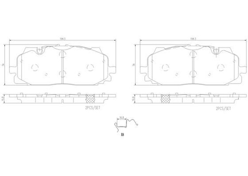 [P85165N] BRAKE PADS FRONT BREMBO CERAMIC VAG