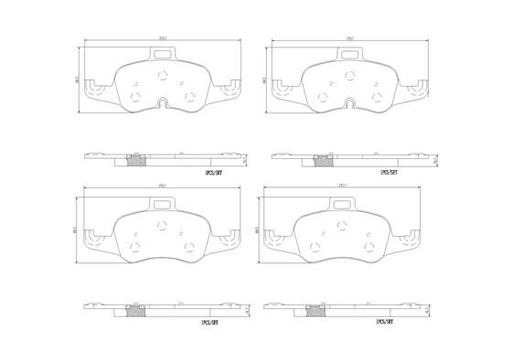 [P85160N] FRONT PADS BREMBO CERAMIC VAG