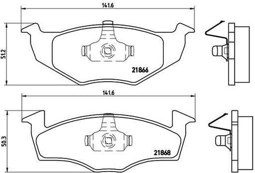 [P85025] BRAKE PADS FRONT BREMBO VAG
