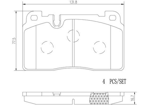 [P85123N] FRONT PADS BREMBO CERAMIC VAG