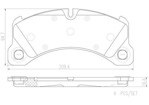 [P65026N] BRAKE PADS FRONT BREMBO CERAMIC VAG