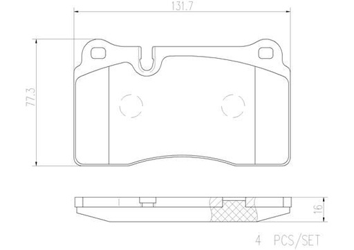 [P85116N] BRAKE PADS FRONT BREMBO CERAMIC VAG
