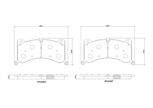 [P85183N] BRAKE PADS FRONT BREMBO CERAMIC VAG