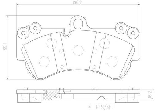 [P85069N] BRAKE PADS FRONT BREMBO CERAMIC VAG MERC