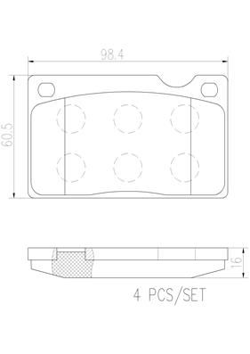 [P86003N] BRAKE PADS FRONT BREMBO CERAMIC VOLVO