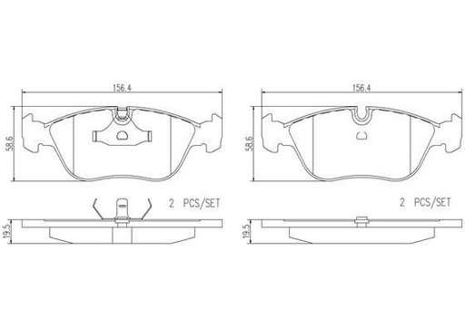 [P86013N] BRAKE PADS FRONT BREMBO CERAMIC VOLVO