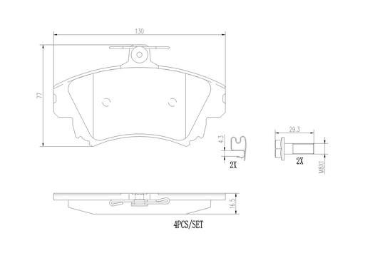 [P54036N] BRAKE PADS FRONT BREMBO CERAMIC VOLVO SMART