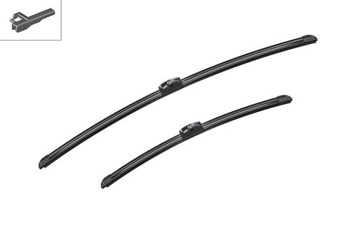 [A524S] WIPER BLADE [FRONT KIT] BOSCH AEROTWIN [650MM 26 INCH + 450MM 18 INCH - WITH SPOILER FLAT WIPER BLADE]