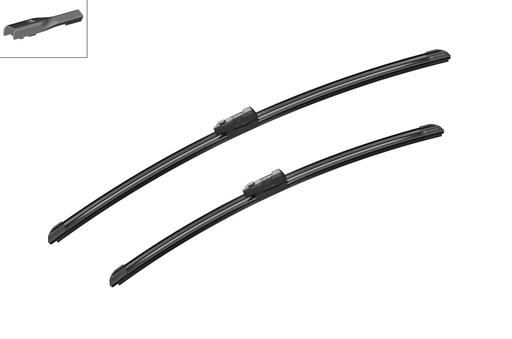[A298S] WIPER BLADE [FRONT KIT] BOSCH AEROTWIN [600MM 24 INCH + 500MM 20 INCH - WITH SPOILER FLAT WIPER BLADE]