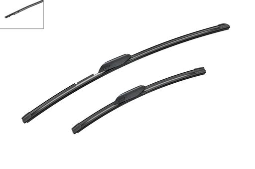 [A819S] WIPER BLADE [FRONT KIT] BOSCH AEROTWIN [650MM 26 INCH + 425MM 17 INCH - WITH SPOILER FLAT WIPER BLADE]