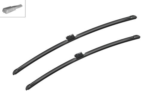 [A616S] WIPER BLADE [FRONT KIT] BOSCH AEROTWIN [650MM 26 INCH + 600MM 24 INCH - WITH SPOILER FLAT WIPER BLADE]