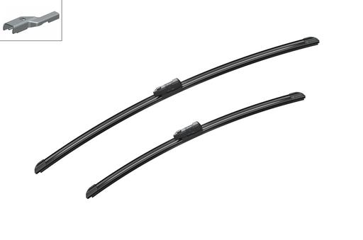 [A089S] WIPER BLADE [FRONT KIT] BOSCH AEROTWIN [650MM 26 INCH + 500MM 20 INCH - WITH SPOILER FLAT WIPER BLADE]