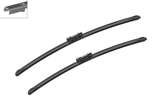 [A955S] WIPER BLADE [FRONT KIT] BOSCH AEROTWIN [600MM 24 INCH + 575MM 23 INCH - WITH SPOILER FLAT WIPER BLADE]