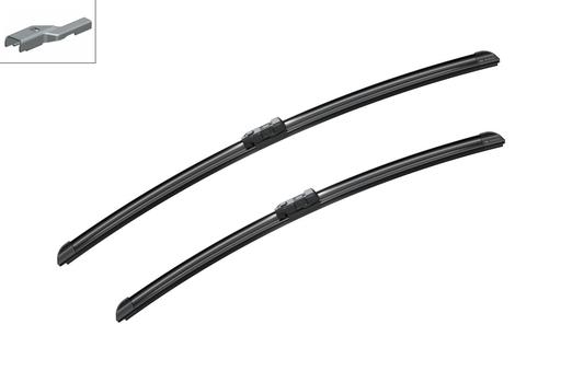 [A855S] WIPER BLADE [FRONT KIT] BOSCH AEROTWIN [650MM 26 INCH + 575MM 23 INCH - WITH SPOILER FLAT WIPER BLADE]