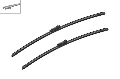 [A216S] WIPER BLADE [FRONT KIT] BOSCH AEROTWIN [650MM 26 INCH + 600MM 24 INCH - WITH SPOILER FLAT WIPER BLADE]