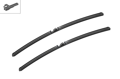 [A943S] WIPER BLADE [FRONT KIT] BOSCH AEROTWIN [650MM 26 INCH + 650MM 26 INCH - WITH SPOILER FLAT WIPER BLADE]