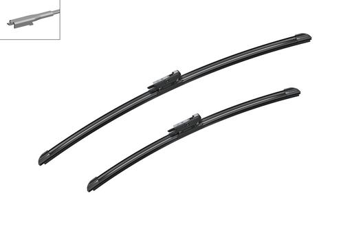 [A930S] WIPER BLADE [FRONT KIT] BOSCH AEROTWIN [600MM 24 INCH + 475MM 19 INCH - WITH SPOILER FLAT WIPER BLADE]
