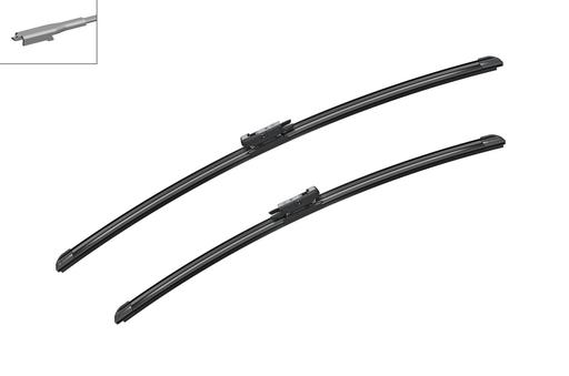 [A967S] WIPER BLADE [FRONT KIT] BOSCH AEROTWIN [650MM 26 INCH + 575MM 23 INCH - WITH SPOILER FLAT WIPER BLADE]