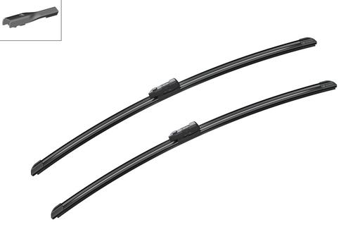 [A351S] WIPER BLADE [FRONT KIT] BOSCH AEROTWIN [600MM 24 INCH + 600MM 24 INCH - FLAT WIPER BLADE]