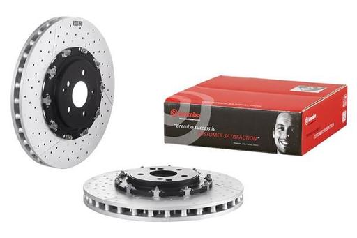 [09.9313.33] BRAKE DISC FRONT 390MM BREMBO MERC (CROSS DRILLED)
