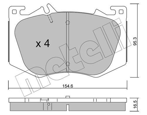 [22-1269-0] BRAKE PADS FRONT METELLI MERC