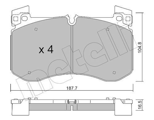 [22-1308-0] BRAKE PADS FRONT METELLI MERC