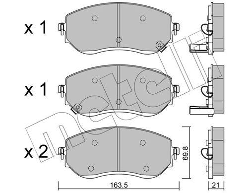 [22-1191-0] BRAKE PADS FRONT METELLI MERC