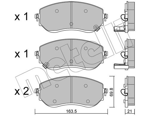 [22-1191-0] FRONT PADS METELLI MERC