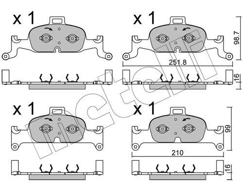 [22-1126-0] BRAKE PADS FRONT METELLI VAG