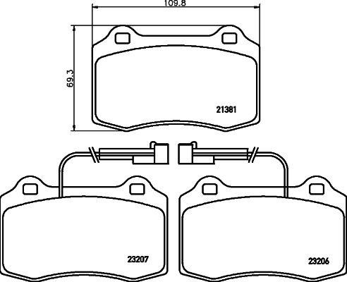 [8DB 355 018-421] BRAKE PADS FRONT PAGID ALFA