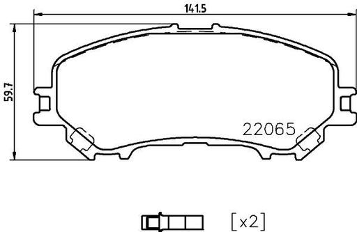 [8DB 355 021-861] BRAKE PADS FRONT PAGID RENAULT