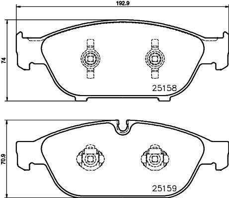[8DB 355 016-031] BRAKE PADS FRONT PAGID VAG