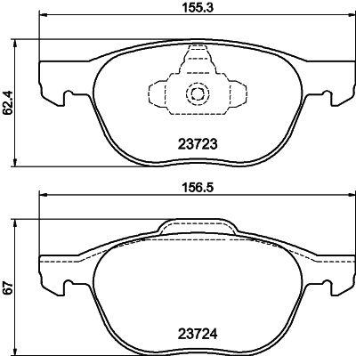 [8DB 355 011-191] BRAKE PADS FRONT PAGID VOLVO