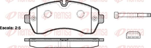 [1243] BRAKE PADS FRONT REMSA MERC VAG