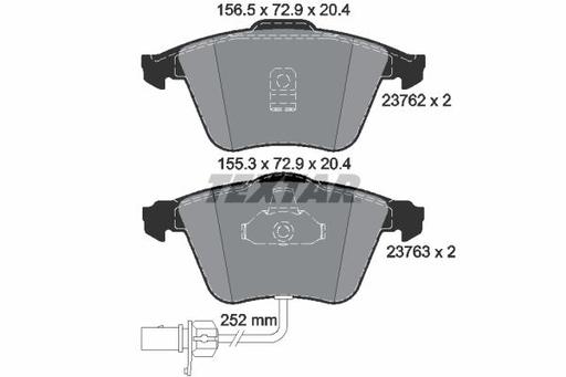[2376201] BRAKE PADS FRONT TEXTAR VAG