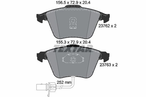 [2376201] FRONT PADS TEXTAR VAG