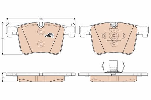 [GDB1942] BRAKE PADS FRONT TRW BMW